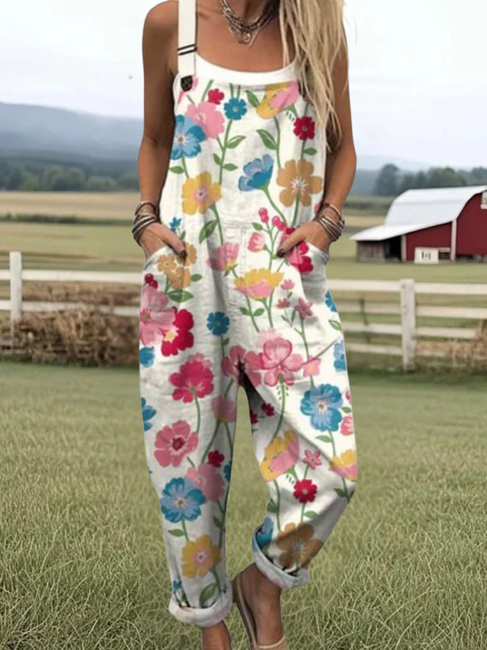 Tuta comfort vintage-floreale