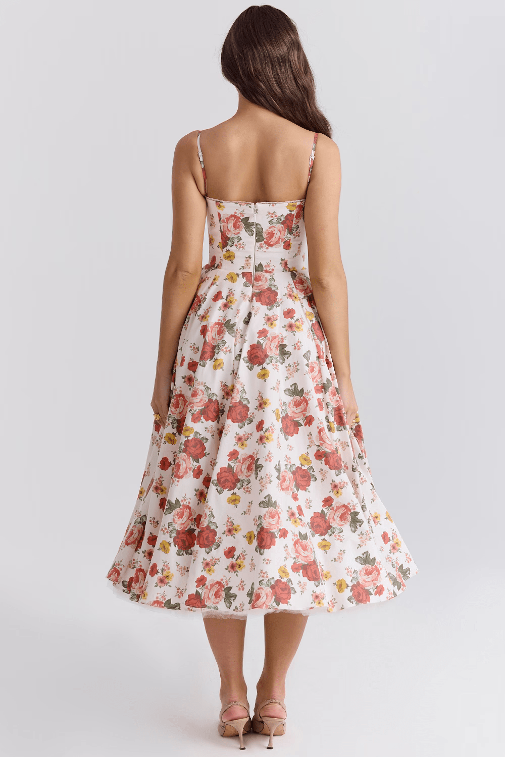 Satin Eleganza Midi Dress