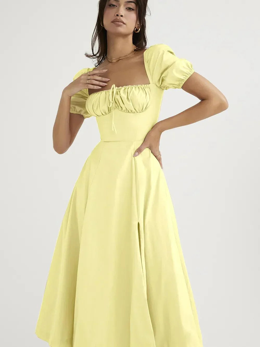 Elegant Corset-Style Midi Dress