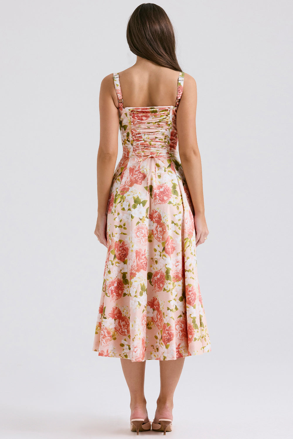Lace-Up Midi Dress
