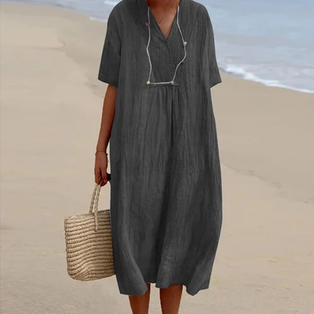 Chic-Drape Midi Dress