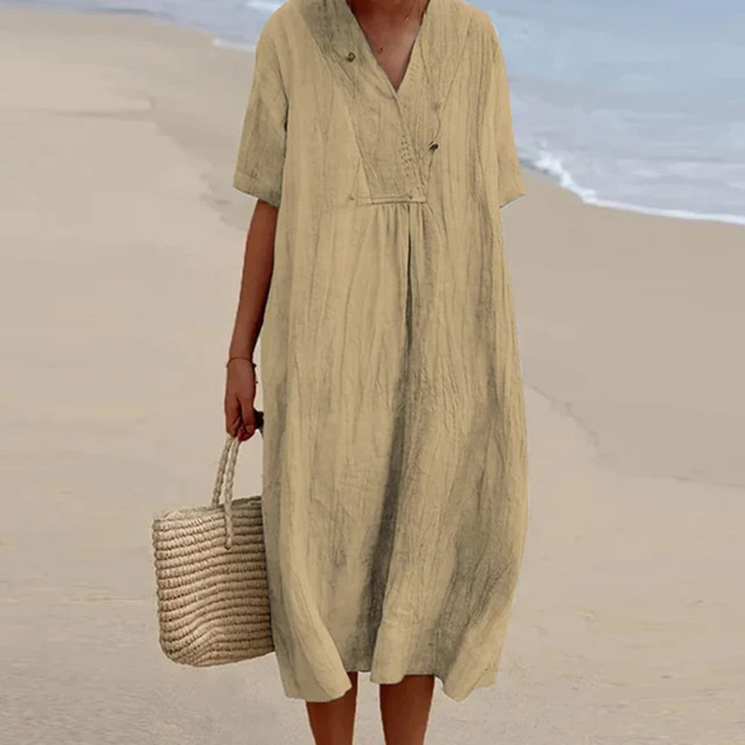 Chic-Drape Midi Dress
