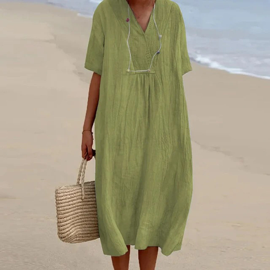 Chic-Drape Midi Dress
