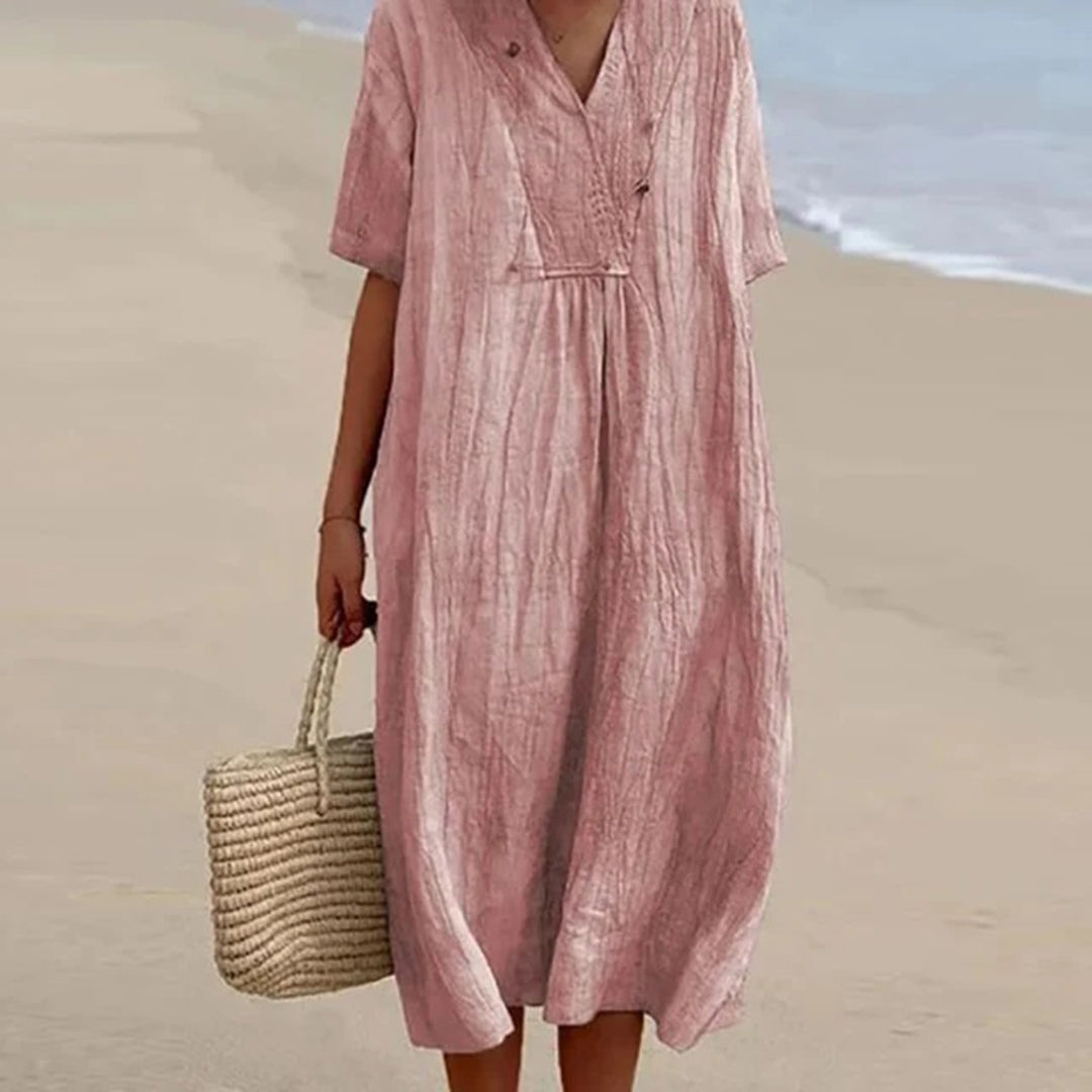 Chic-Drape Midi Dress