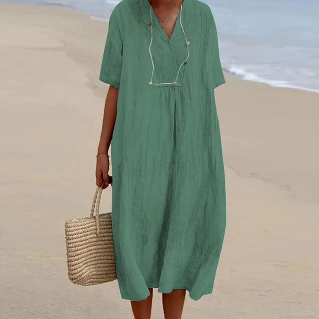 Chic-Drape Midi Dress