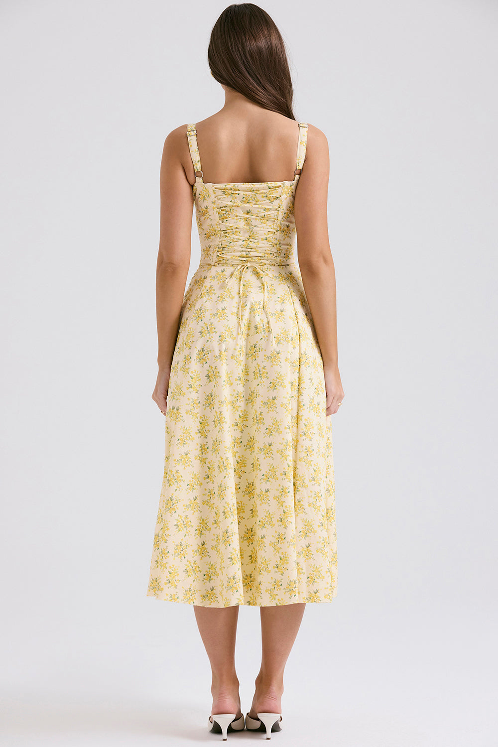 Lace-Up Midi Dress