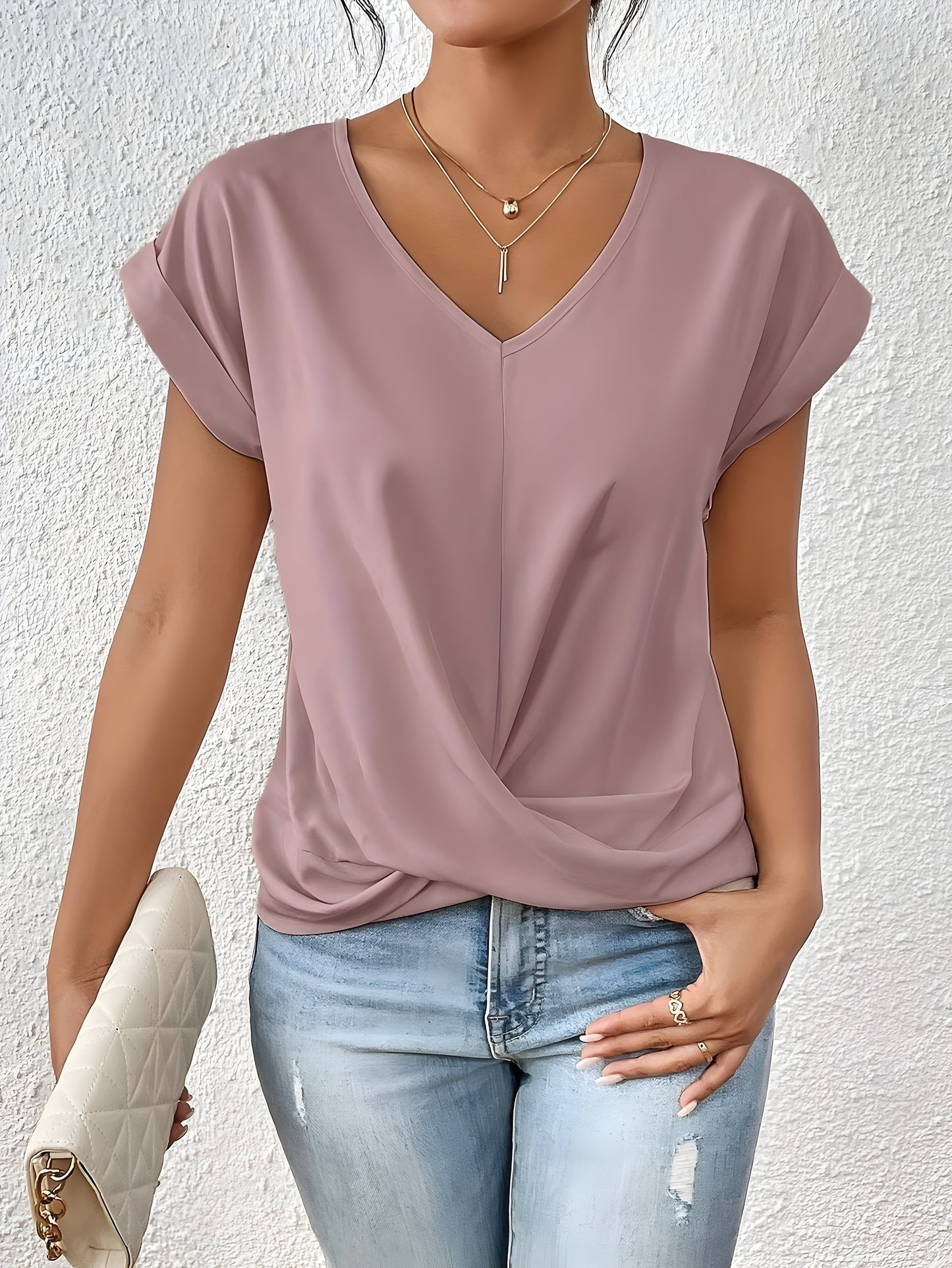 Chic Twist V-Neck Top