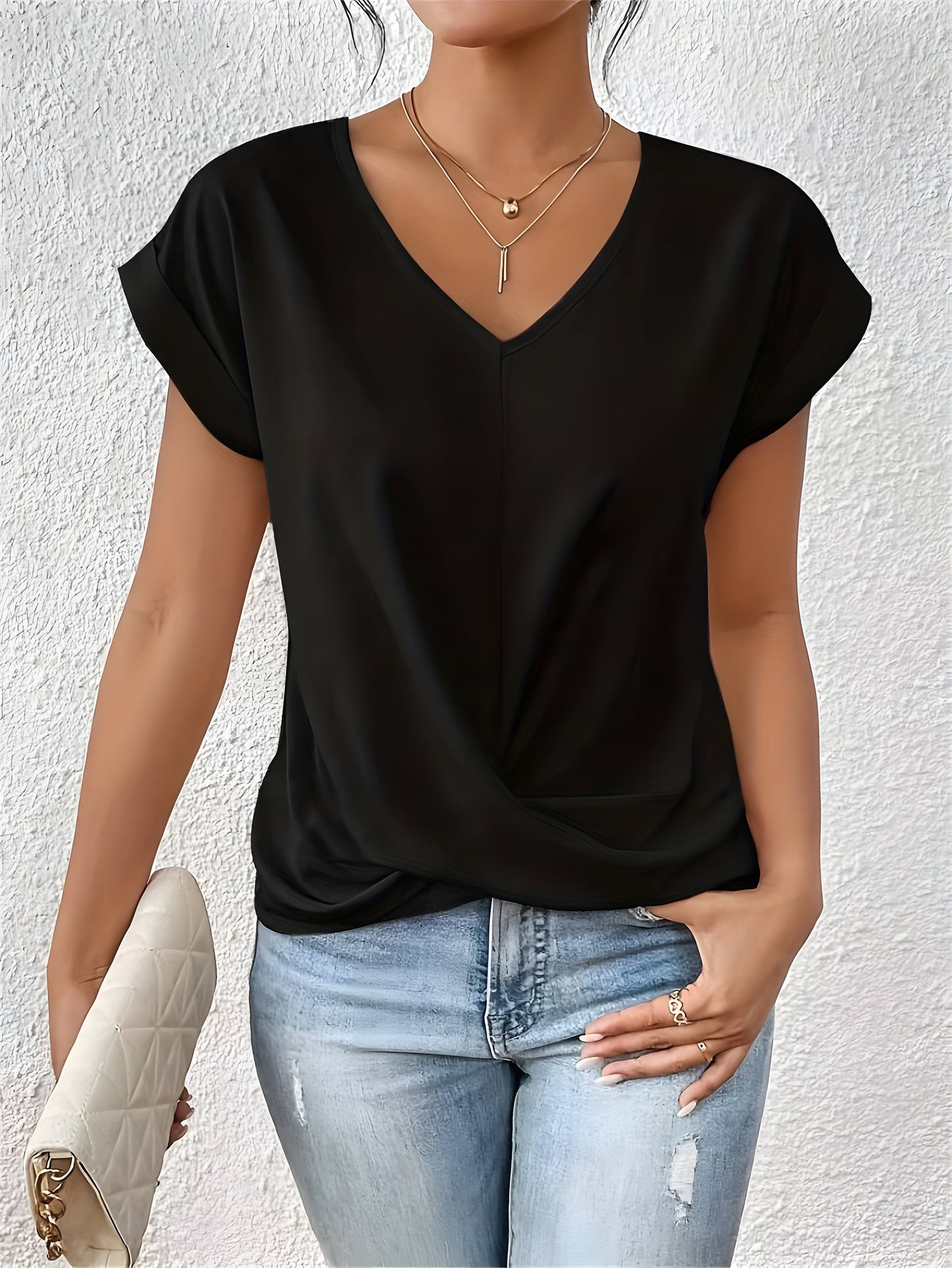 Chic Twist V-Neck Top