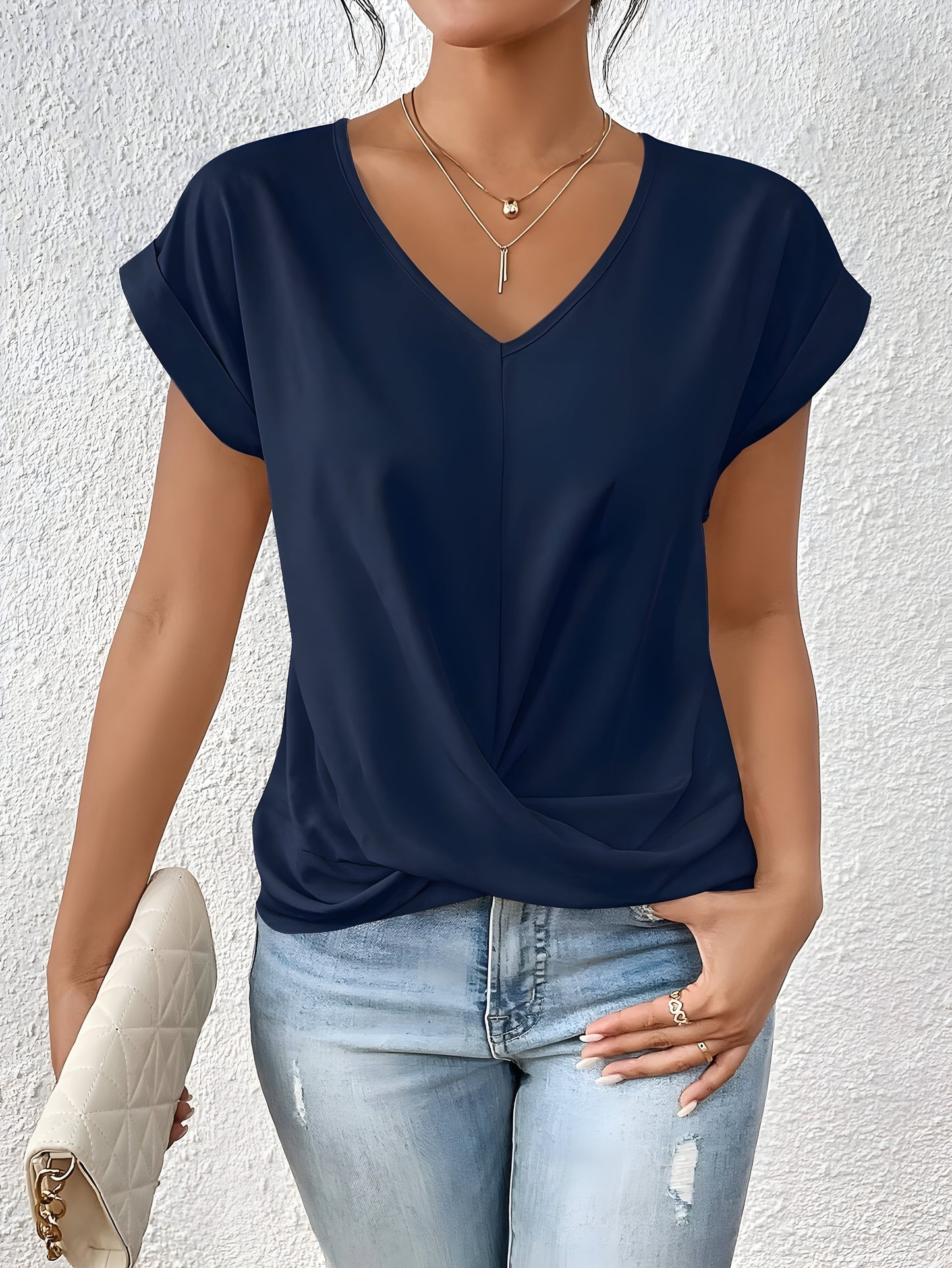 Chic Twist V-Neck Top