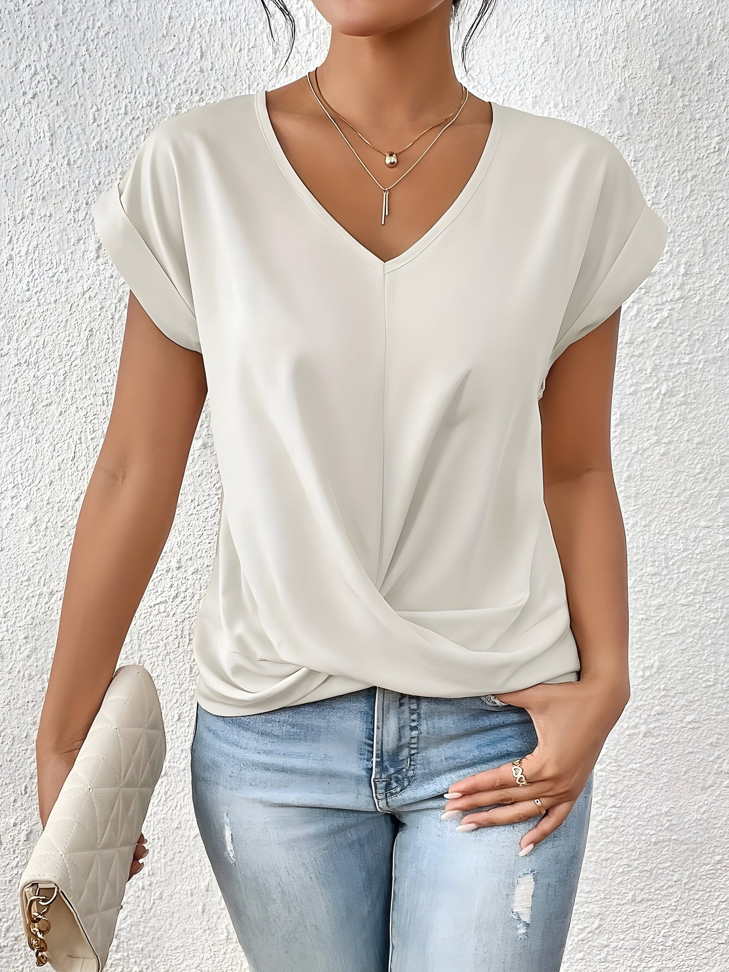 Chic Twist V-Neck Top