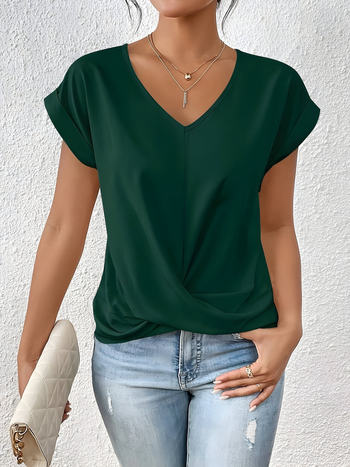 Chic Twist V-Neck Top