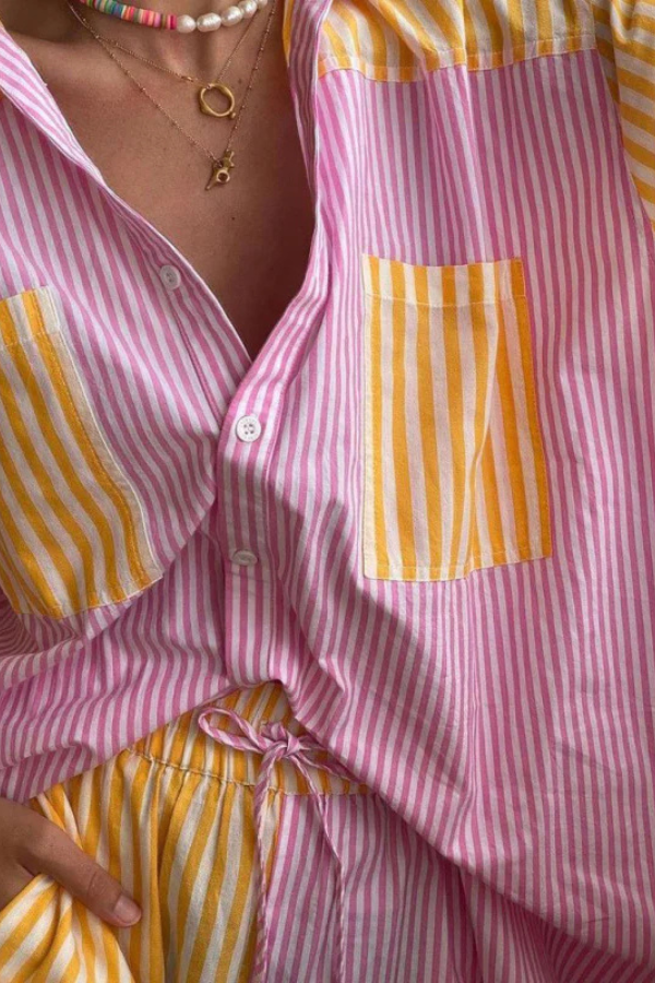 Chic-Lounge Striped Set
