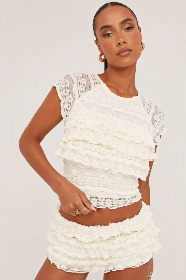 Eleganza Pizzo Top & Shorts
