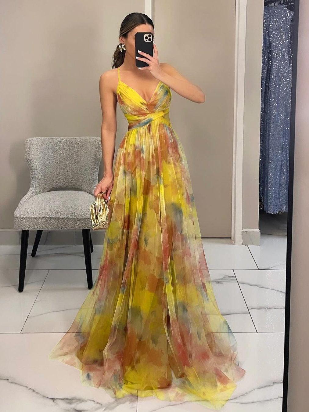 Abito Maxi Floreale Elegante