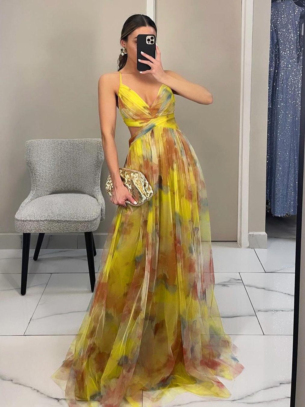 Abito Maxi Floreale Elegante