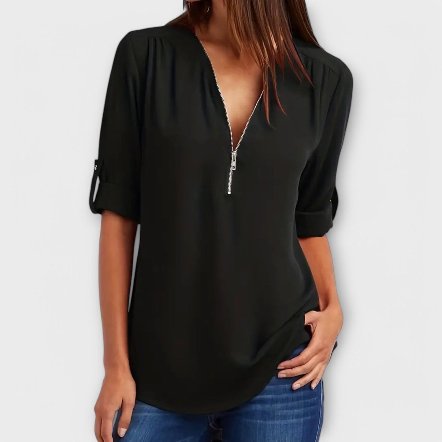 Eleganza Casual Blusa V-Neck
