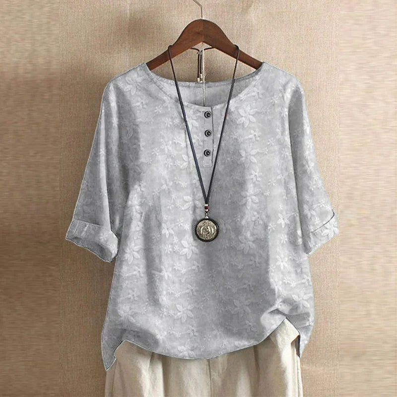 Blusa Floreale Vintage Traspirante