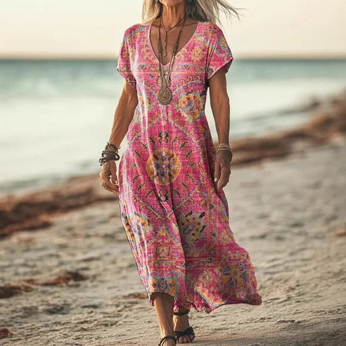 Vestito Maxi Etnico Elegante