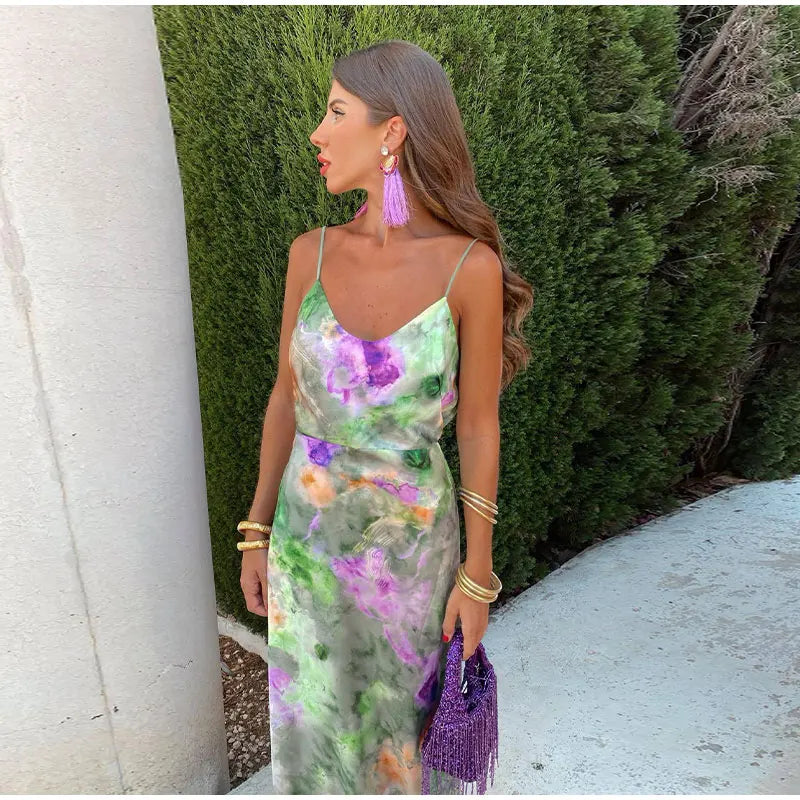 Elegant-Dye Maxi Kleid