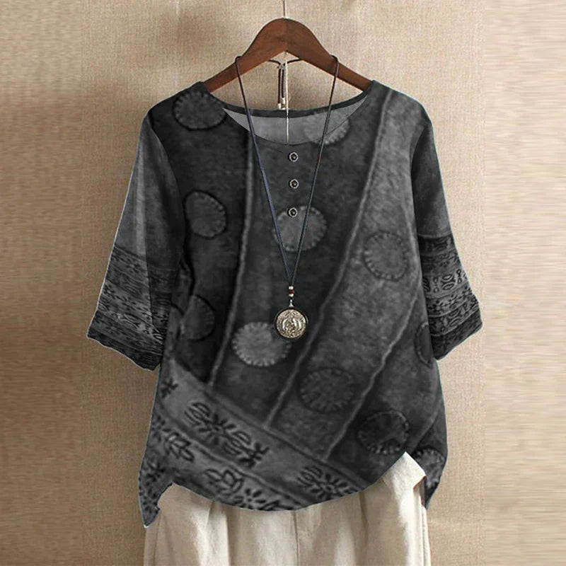 Blusa Floreale Vintage Traspirante