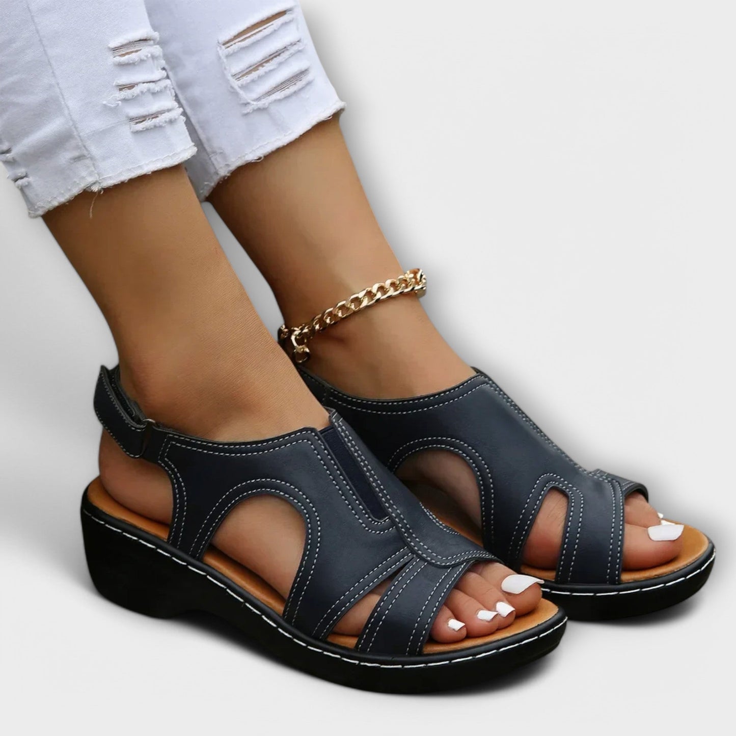 Sandali-Ortopedici Comfort-Pelle