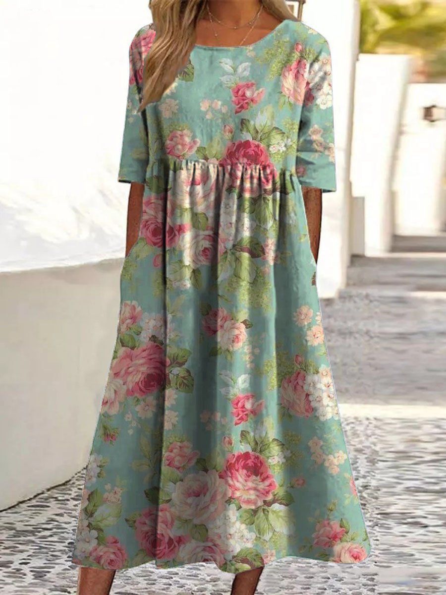 Elegante-Abito Midi Rilassato