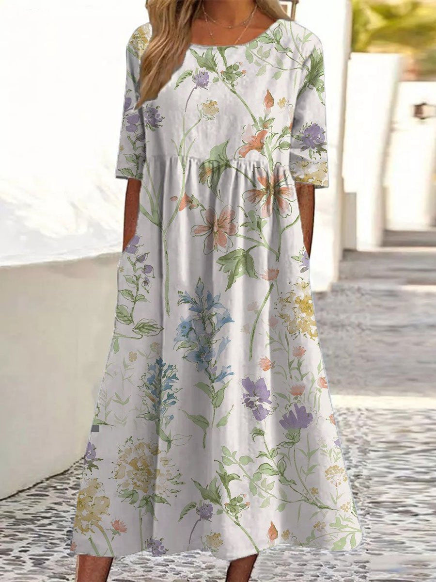 Elegante-Abito Midi Rilassato