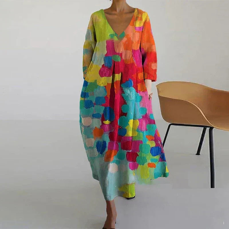 Abito Artistico V-Neck