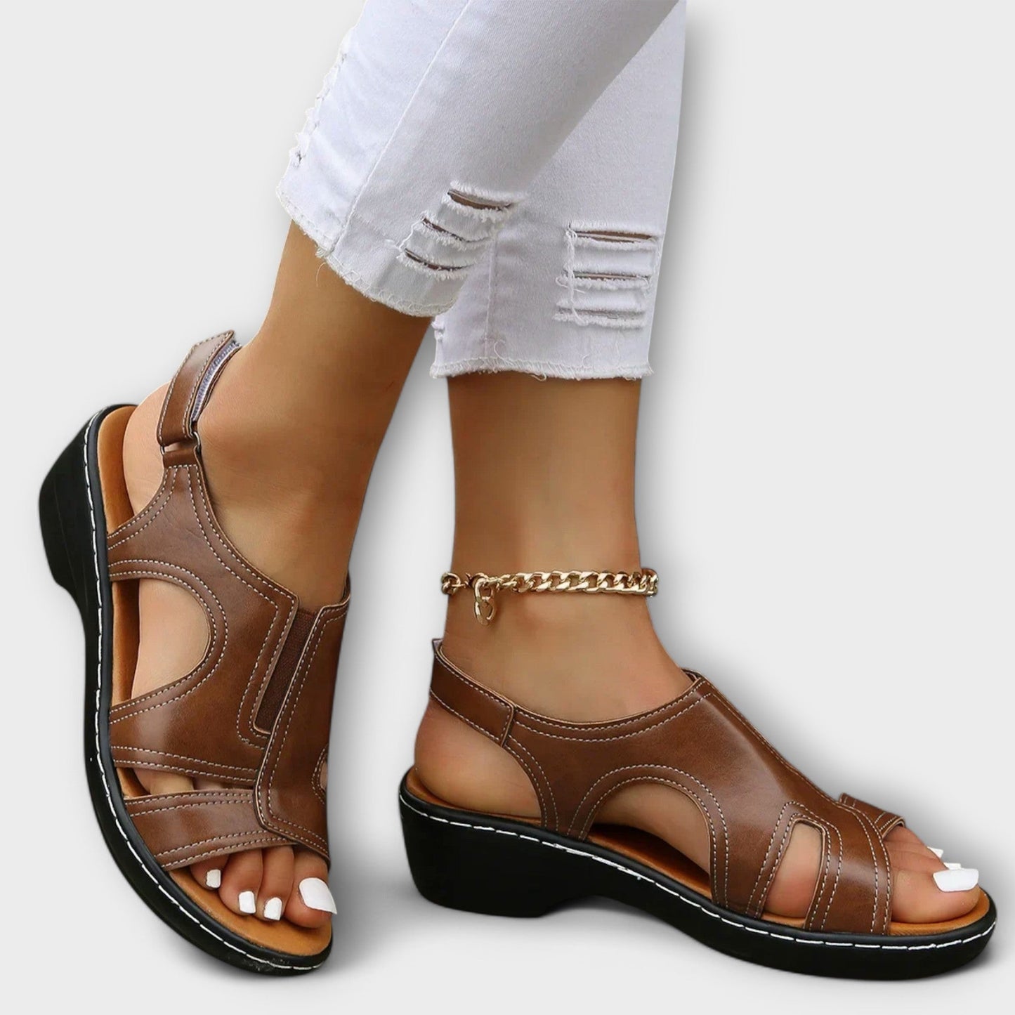 Sandali-Ortopedici Comfort-Pelle