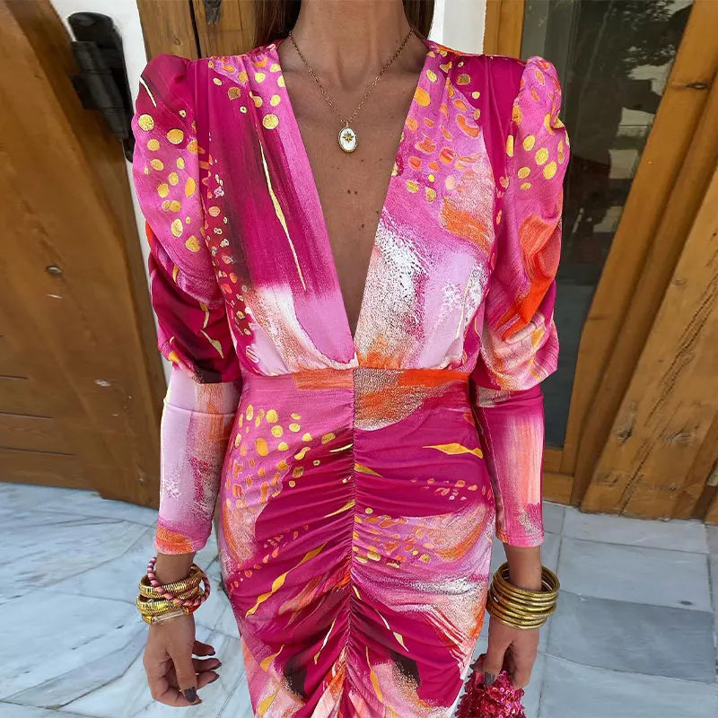 Eleganza Maxikleid Toscana-Stil