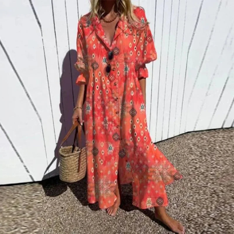 Odessa Fluido Boho Abito