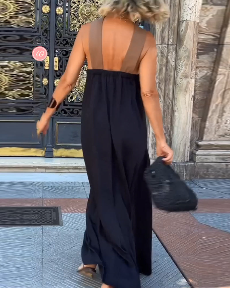 Chic Crossover Maxi Dress