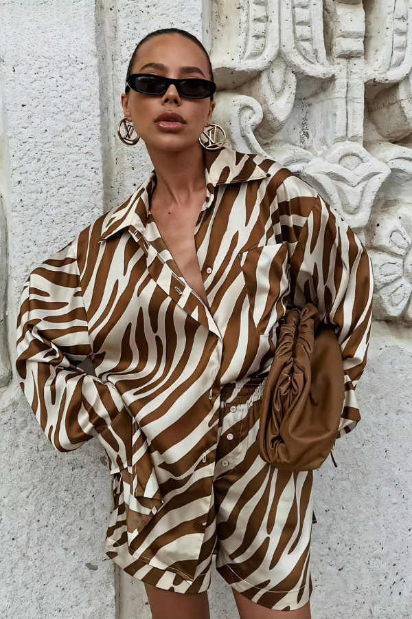 Zebra-Print Lounge Set