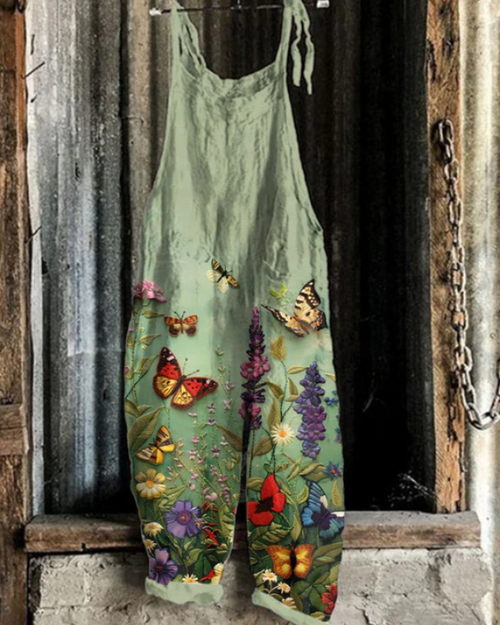 Salopette Floreale No-Stiro