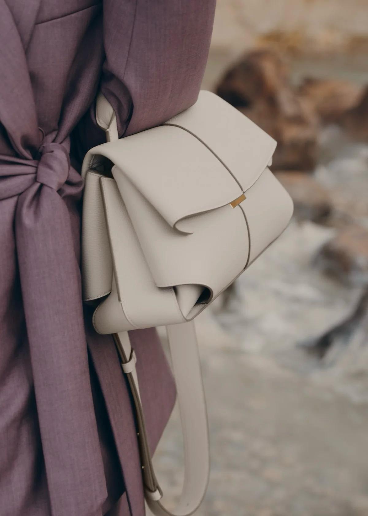 Borsa Pelle Multi-Scomparti