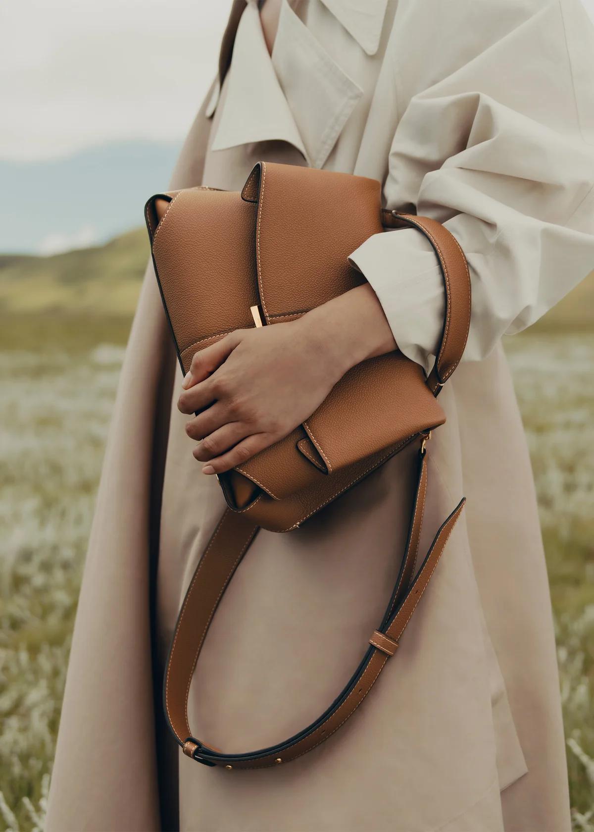 Borsa Pelle Multi-Scomparti