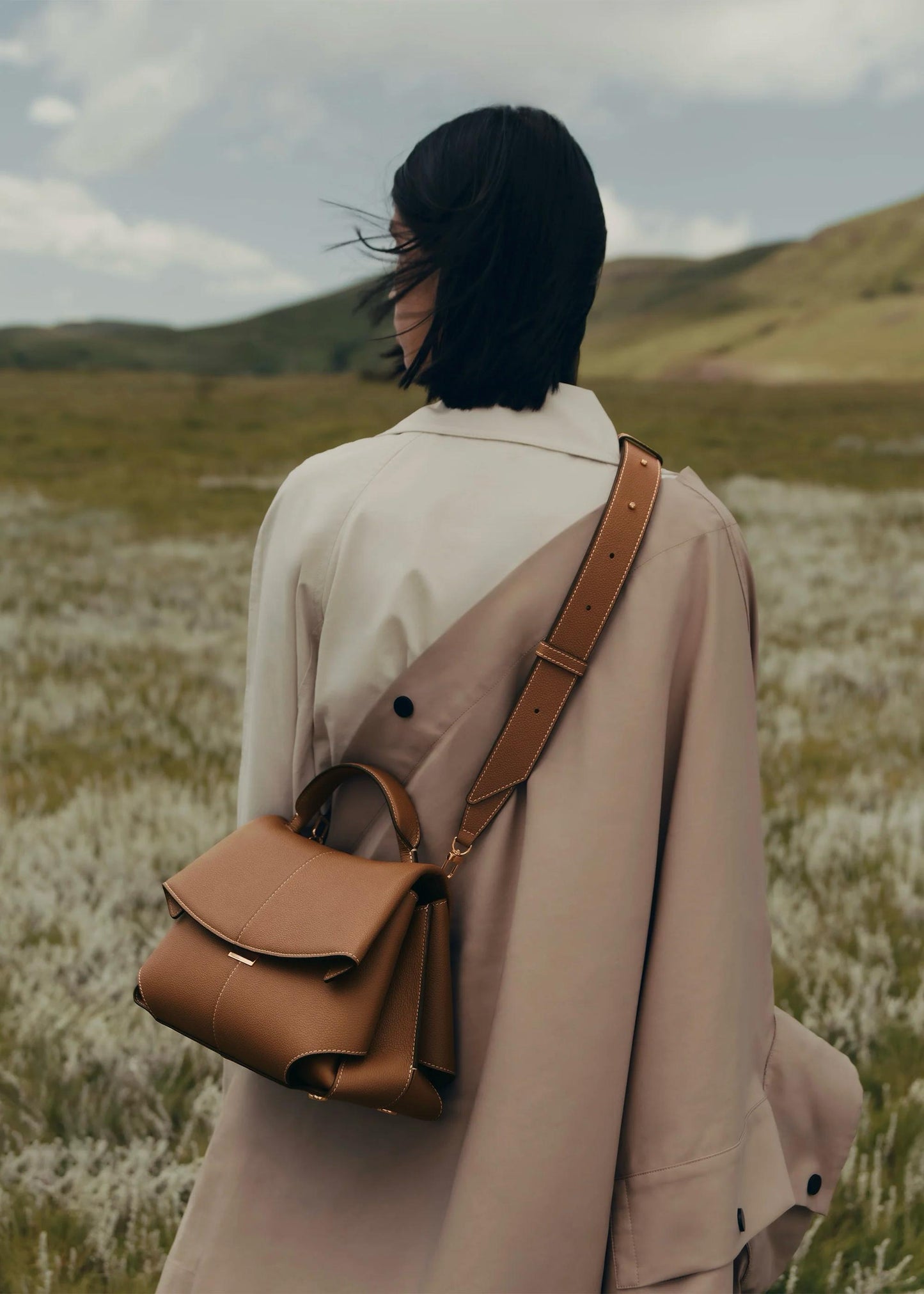 Borsa Pelle Multi-Scomparti
