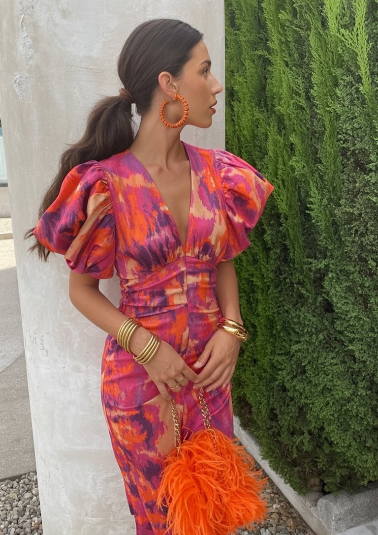 Abito Midi Primavera Elegante