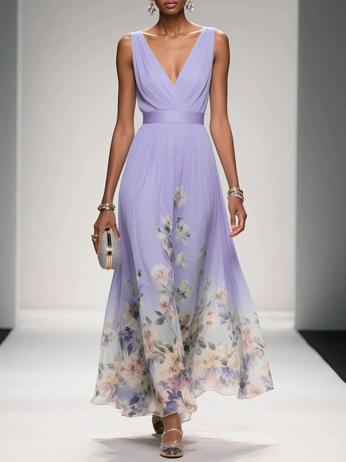 Abito Floreale Leggero Maxi