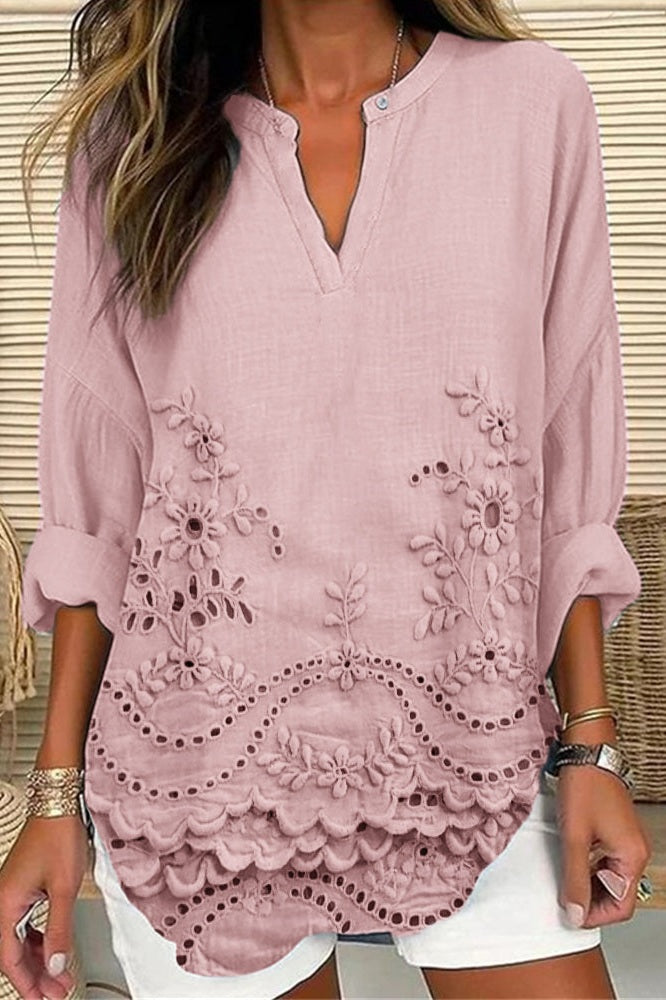 Blusa Ultra-Leggera Ricamata
