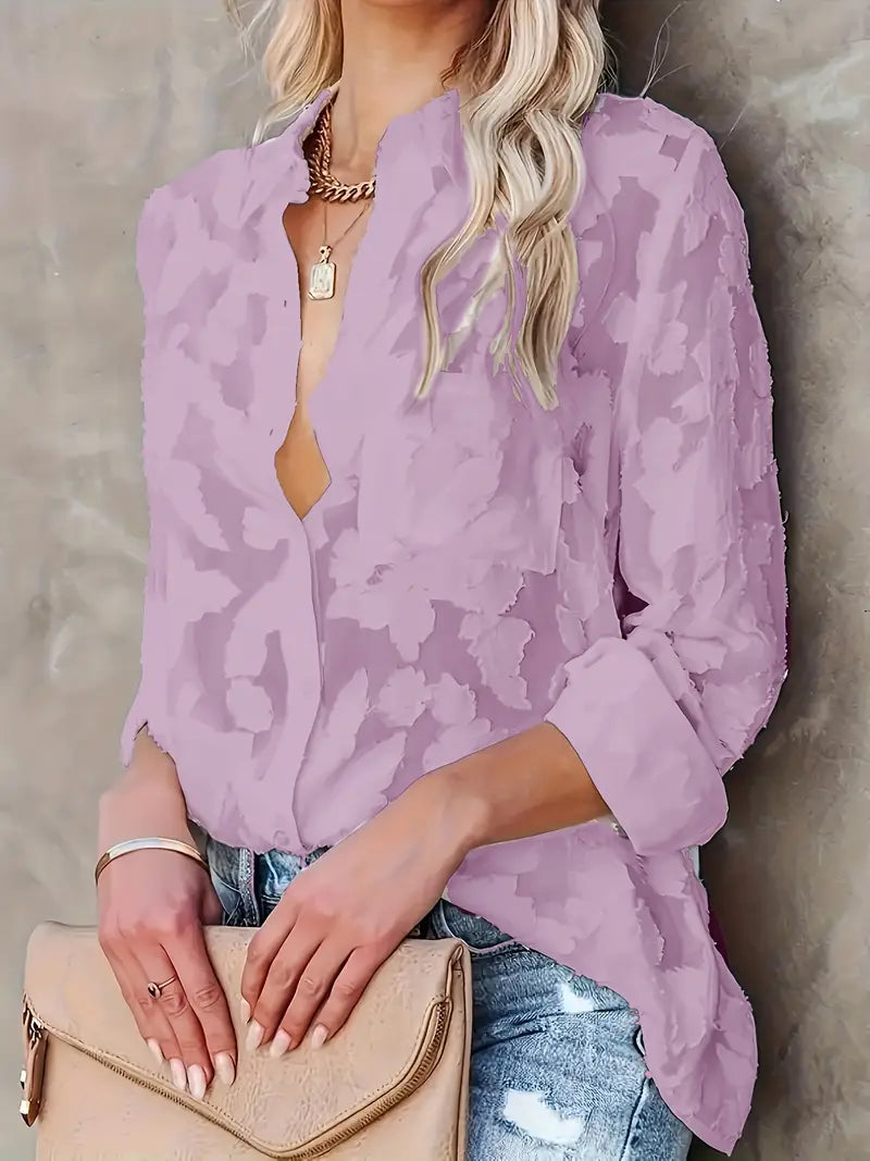 Blusa Floreale Lilla Termo-Leggera