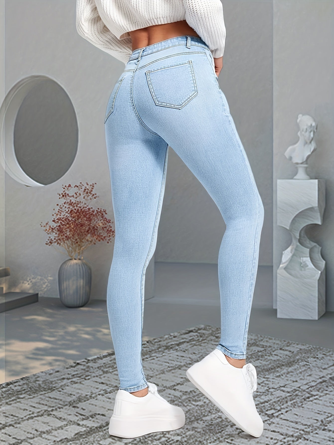 Pantaloni Blu Snellenti