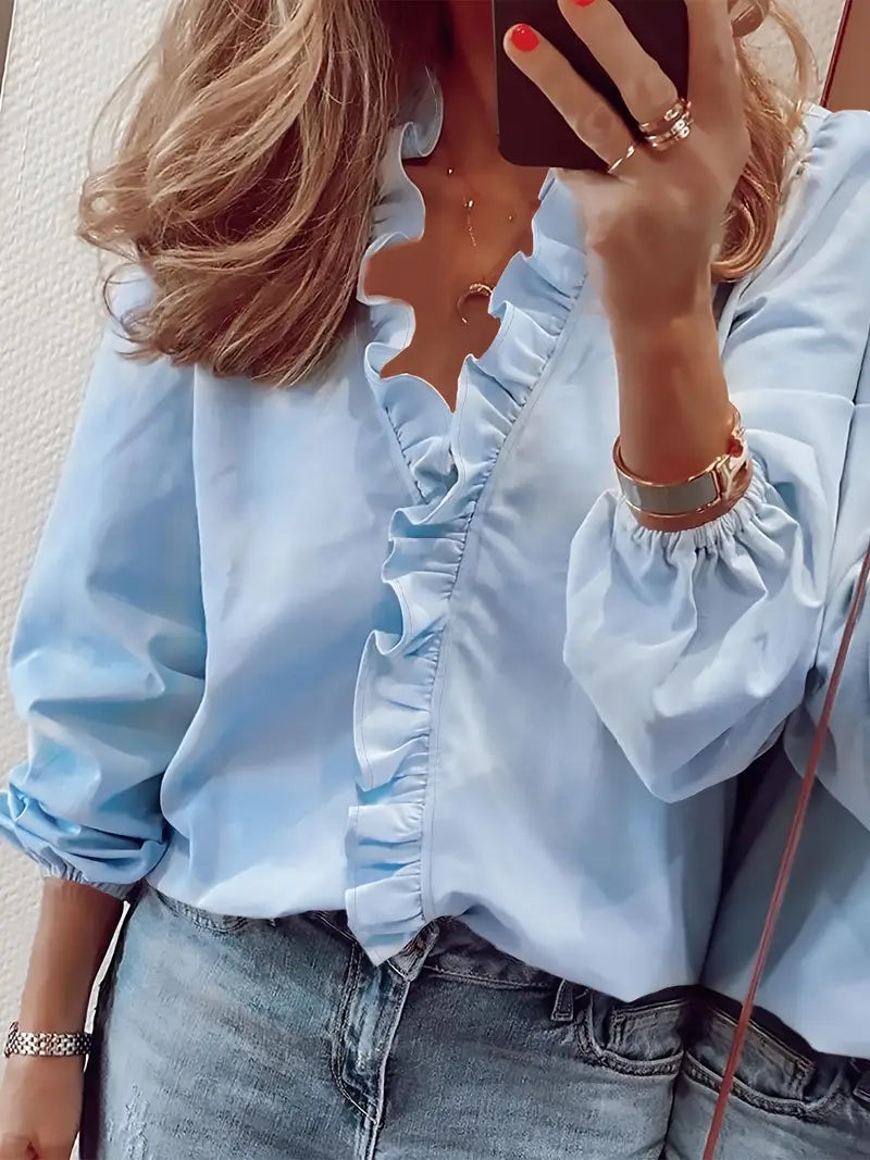 Blusa Scollo V No-Stiro