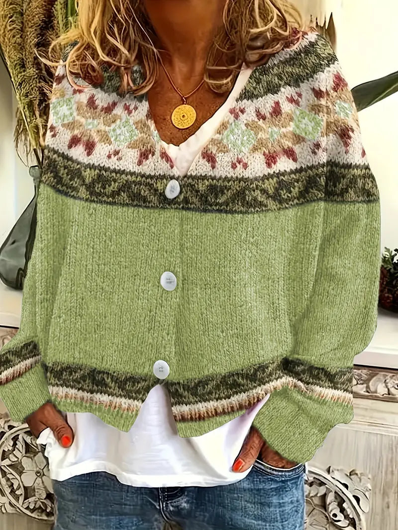 Cardigan Rigato Morbido-Traspirante