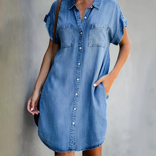 Denim-Luxus Kleid