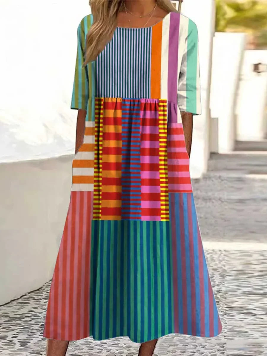 Abito Mireya Vintage-Geometrico
