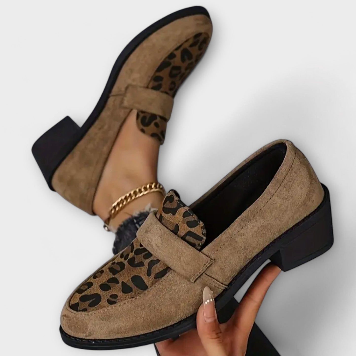 Scarpe Eleganti Luce Leopardo