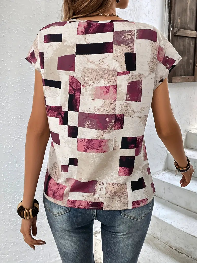 Blusa Geometrica Senza-Stiro