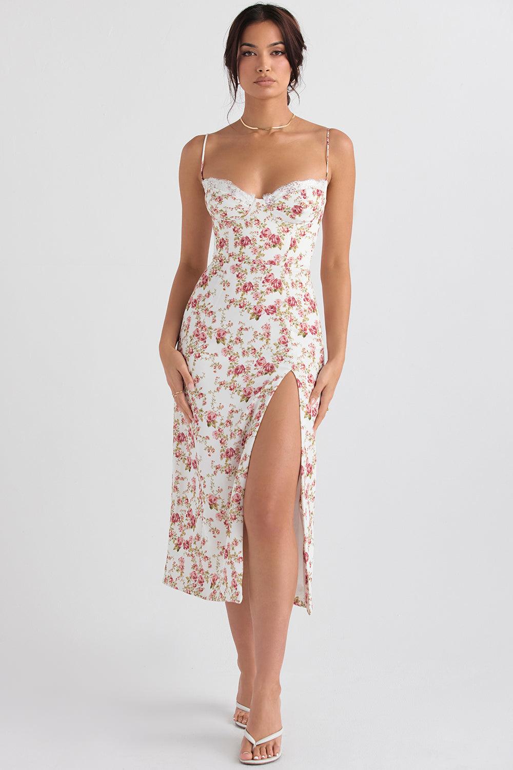 Elegant Rose Cinch Dress