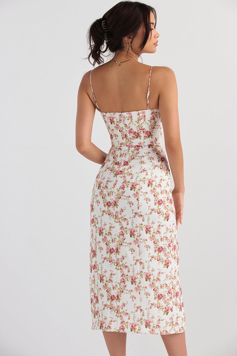 Elegant Rose Cinch Dress